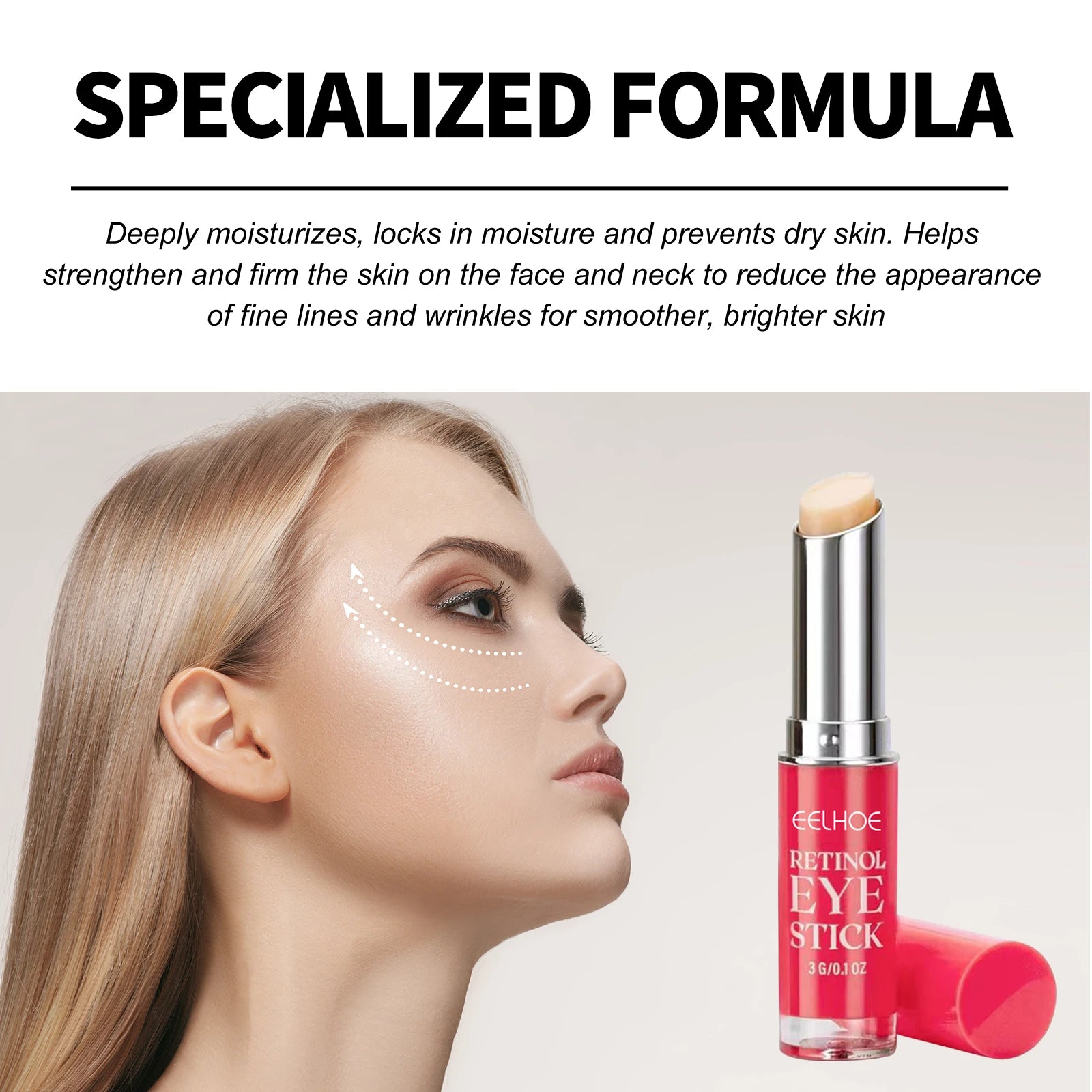 Retinol Eye Cream Wrinkle Remover Lightening Dark Circles Lifting Firming Skin Instant Eye Repair Serum Stick for Women Eye Care